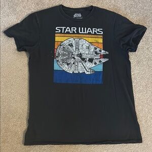 Star Wars Black Retro Millennium Falcon Tee